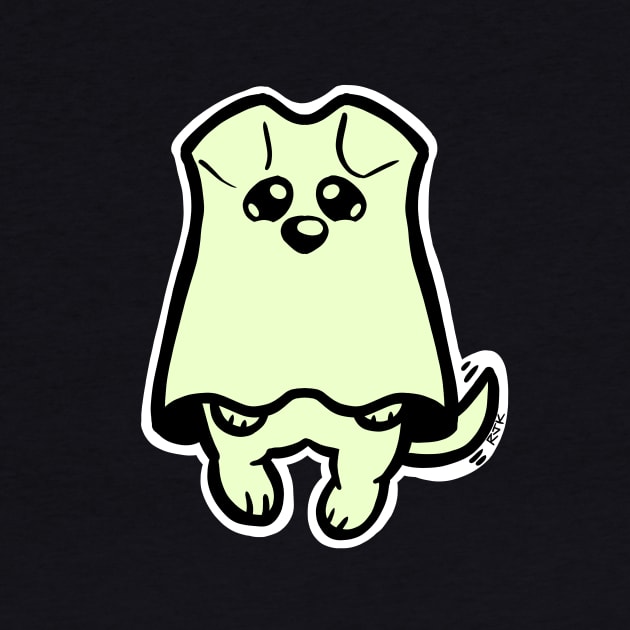 Little Ghost Dog (Won't say Boo) by RJKpoyp